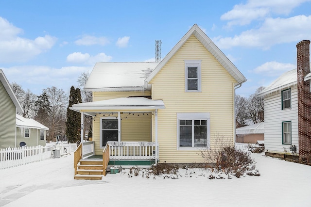 view of front of property with a porch