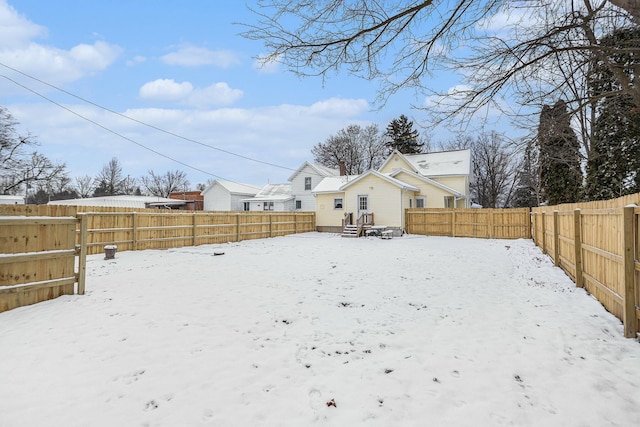 view of snowy yard