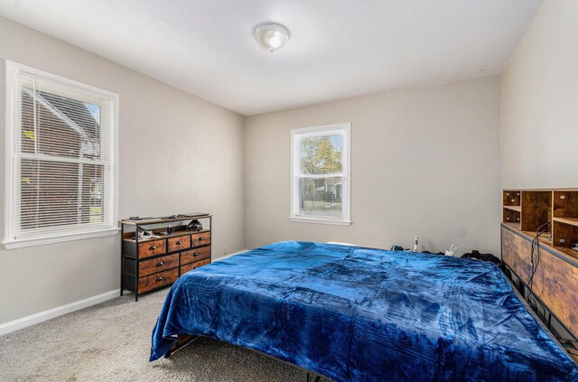 bedroom with carpet floors