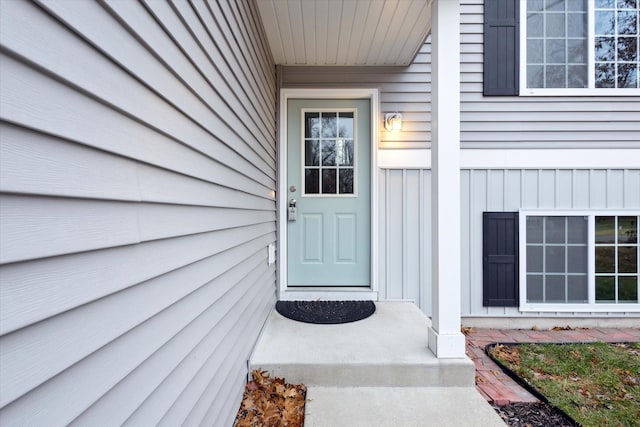 view of doorway to property