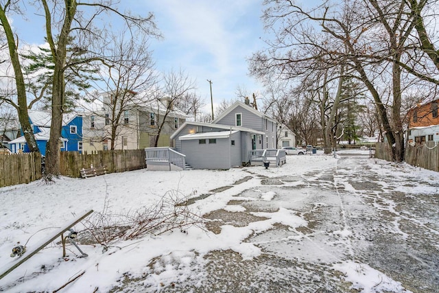 view of snowy yard