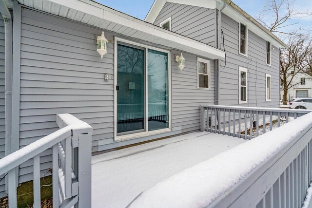 wooden balcony with a deck