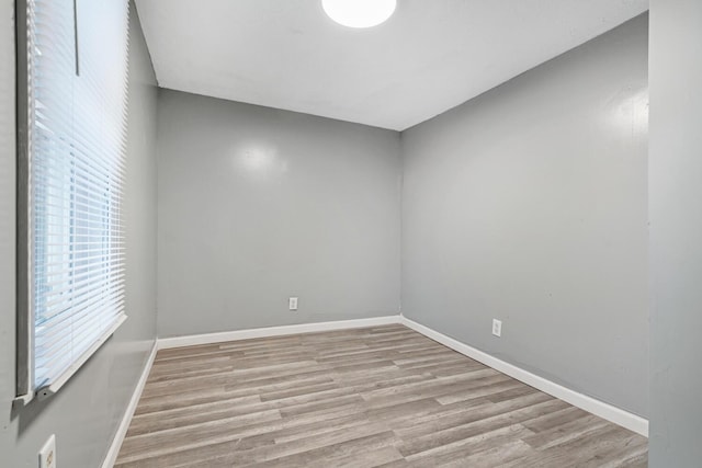 empty room featuring light wood-type flooring