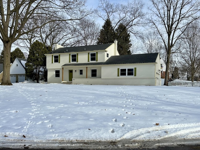 front of property featuring a garage