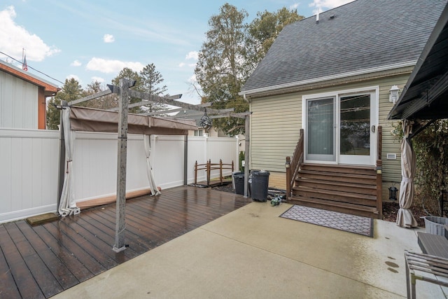 view of patio / terrace with a deck