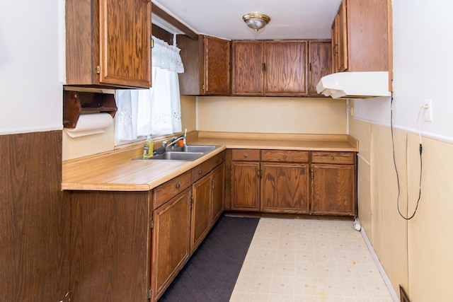 kitchen with extractor fan and sink