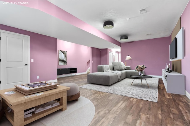 interior space featuring hardwood / wood-style floors