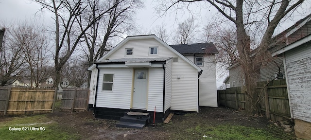 view of back of property