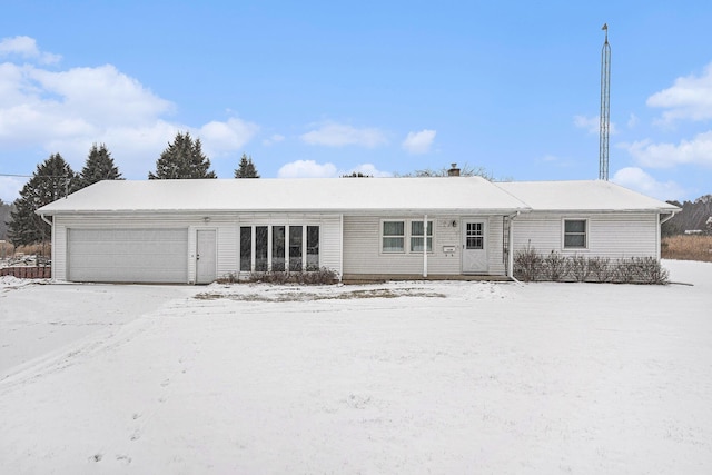 ranch-style house with a garage