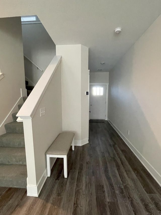 interior space with hardwood / wood-style flooring