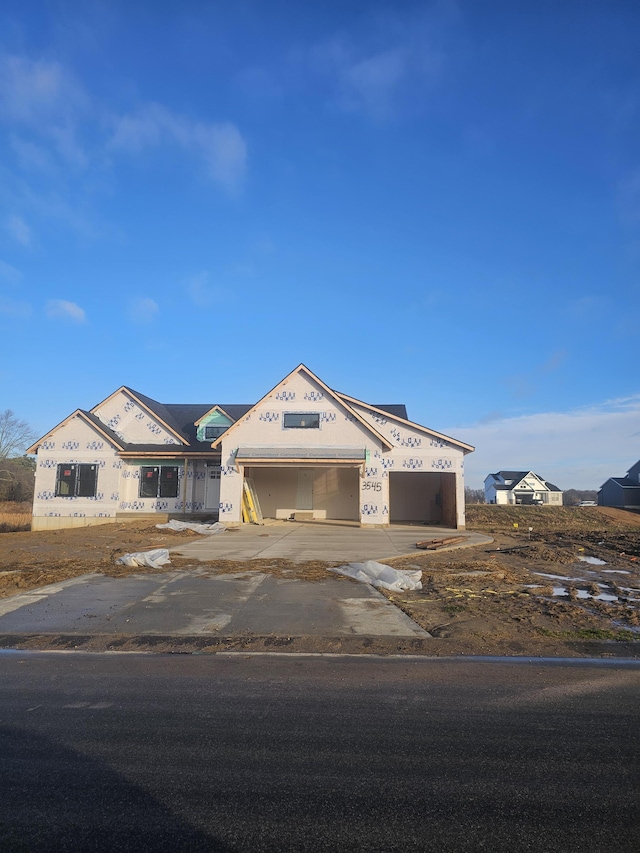 property under construction featuring a garage