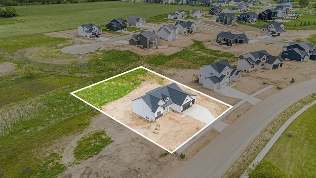 3545 Conrail Dr, Byron Center, MI 49315 - aerial perspective of suburban area featuring property parcel outlined