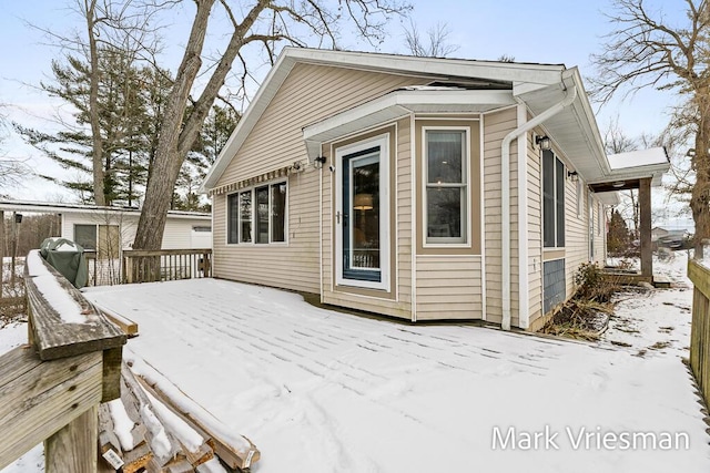 exterior space featuring a deck