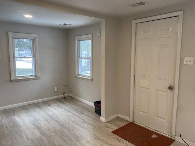 entryway featuring light wood-type flooring