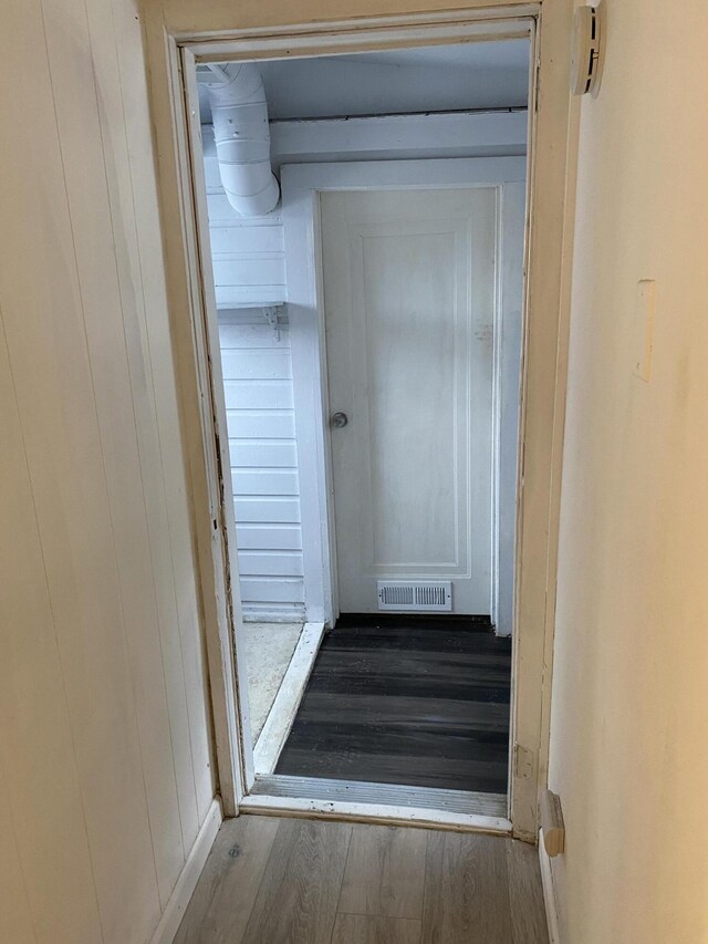 interior space featuring hardwood / wood-style flooring