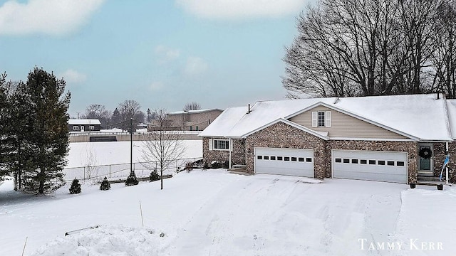 view of front of house featuring a garage