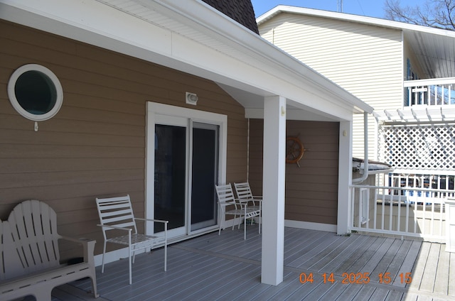 view of wooden deck