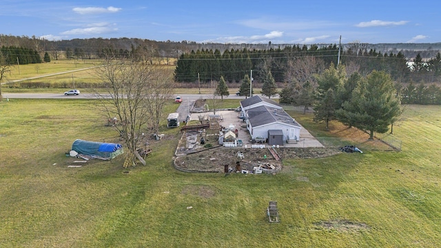 drone / aerial view featuring a rural view