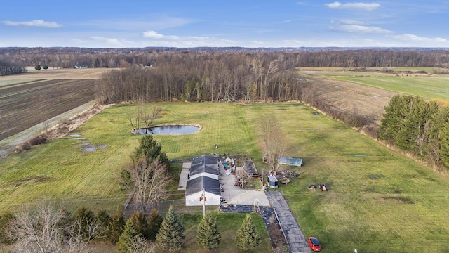 drone / aerial view featuring a rural view