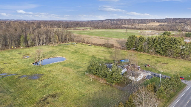 bird's eye view featuring a rural view