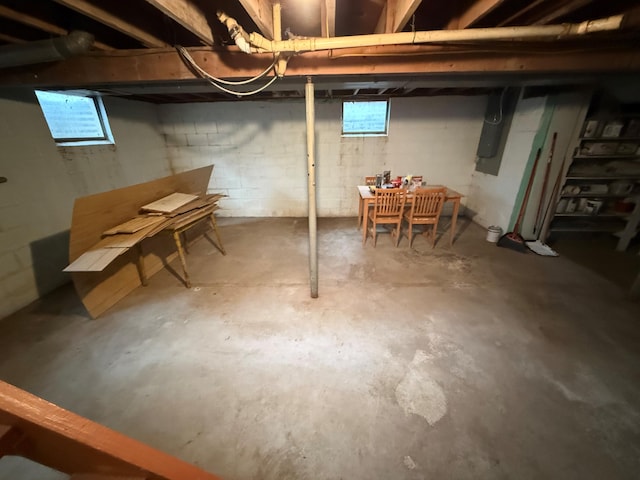 view of basement