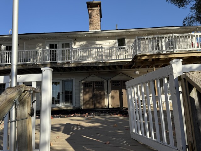 exterior space with french doors