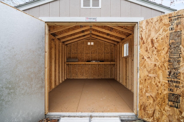 view of storage room