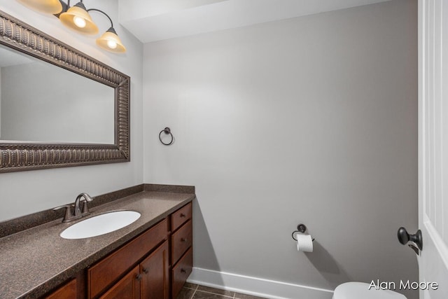 bathroom featuring tile patterned floors and vanity