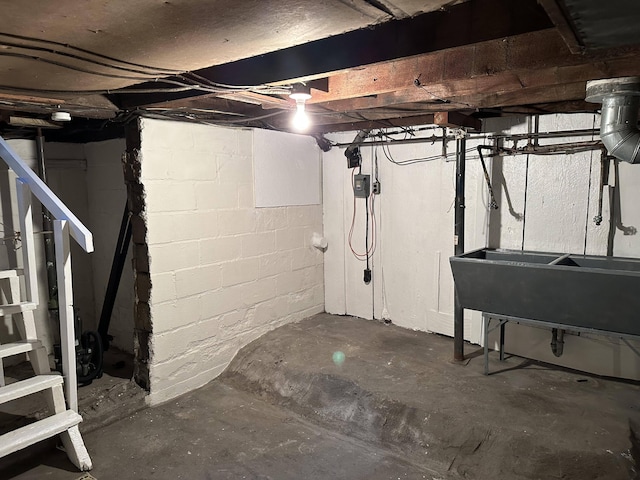 view of basement