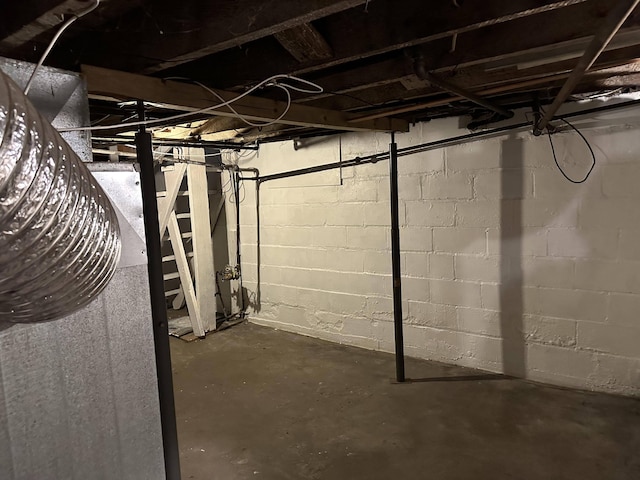 view of basement