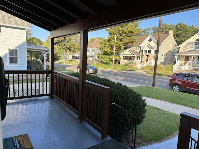 exterior space with covered porch