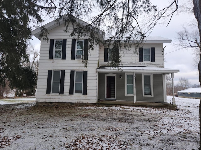 view of front of home featuring covered porch