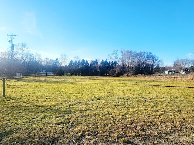 view of yard featuring a rural view