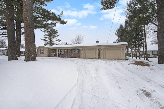 view of front facade with a garage