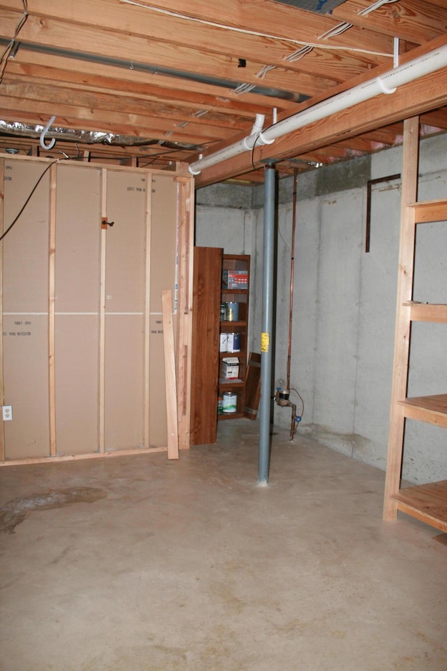 view of basement