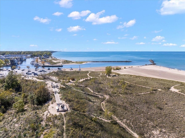 property view of water with a view of the beach