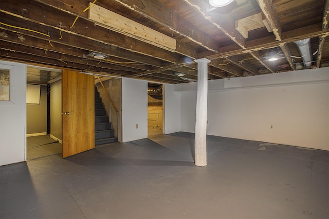 view of basement