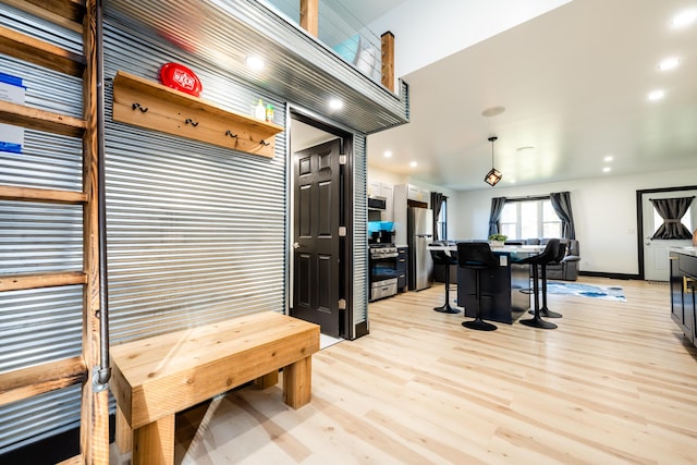 interior space featuring light hardwood / wood-style flooring