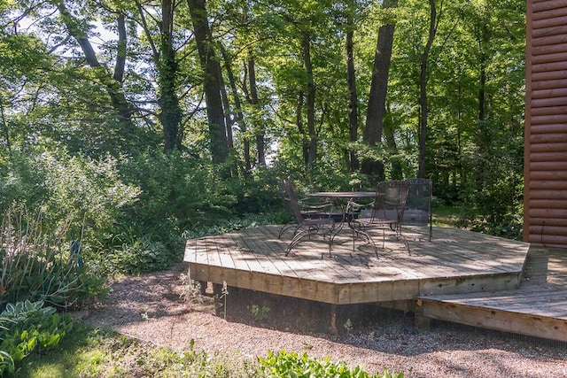 view of wooden terrace