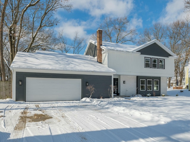 view of front facade with a garage