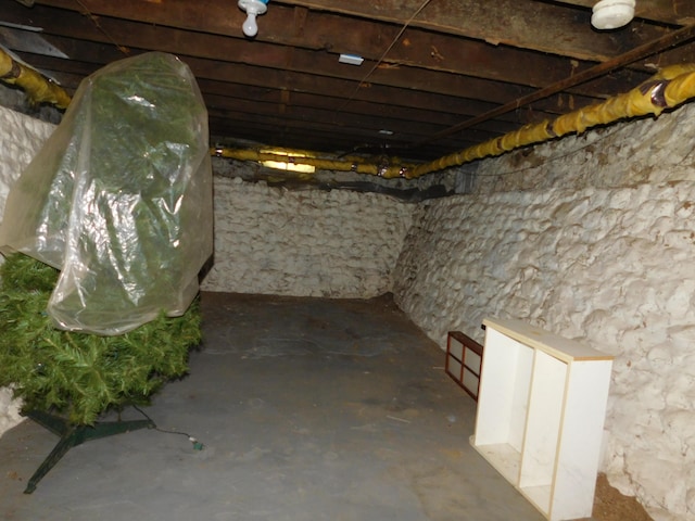 view of basement