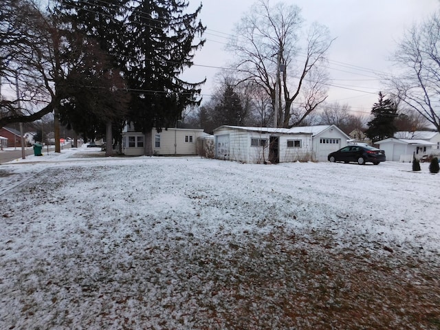 view of snowy yard