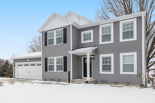 view of front of home featuring a garage