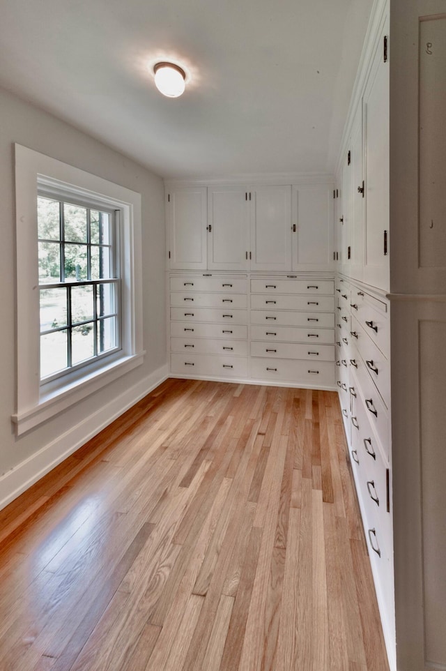 unfurnished bedroom with light hardwood / wood-style flooring