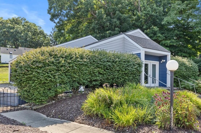 exterior space featuring french doors