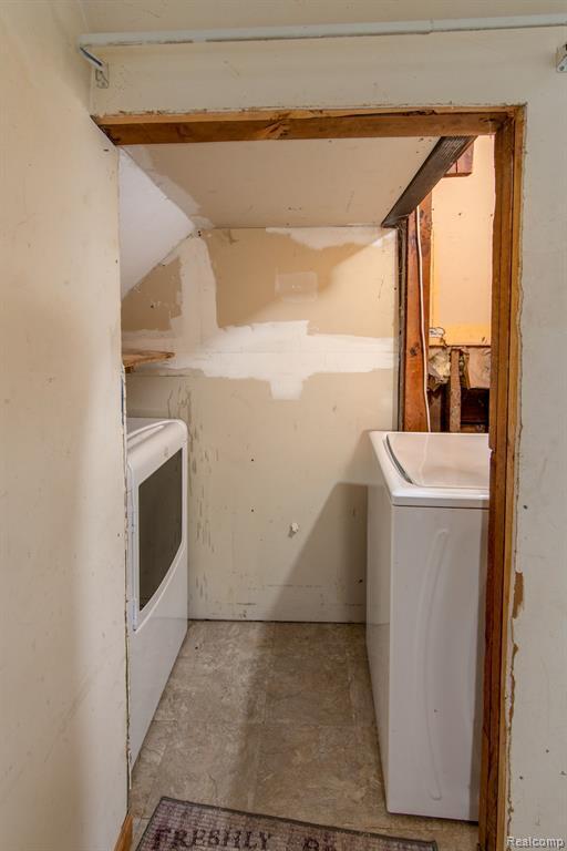 view of clothes washing area