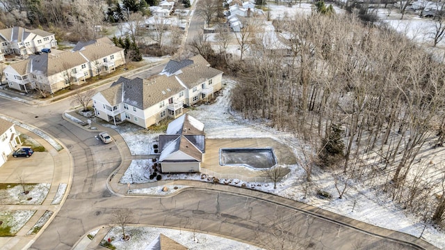 view of snowy aerial view