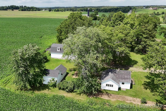 aerial view featuring a rural view