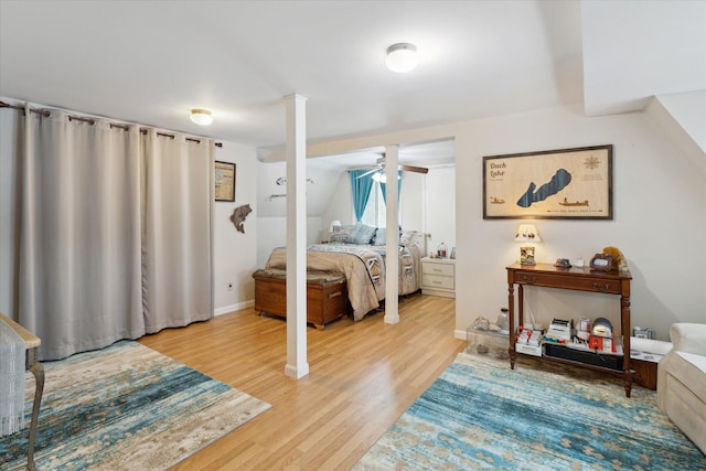 bedroom featuring hardwood / wood-style floors