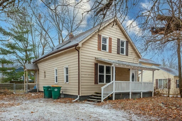 view of front of property